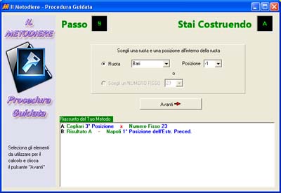 Procedura guidata per la creazione di un metodo lotto