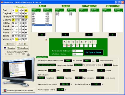 Risultati della simulazione di giocate lotto